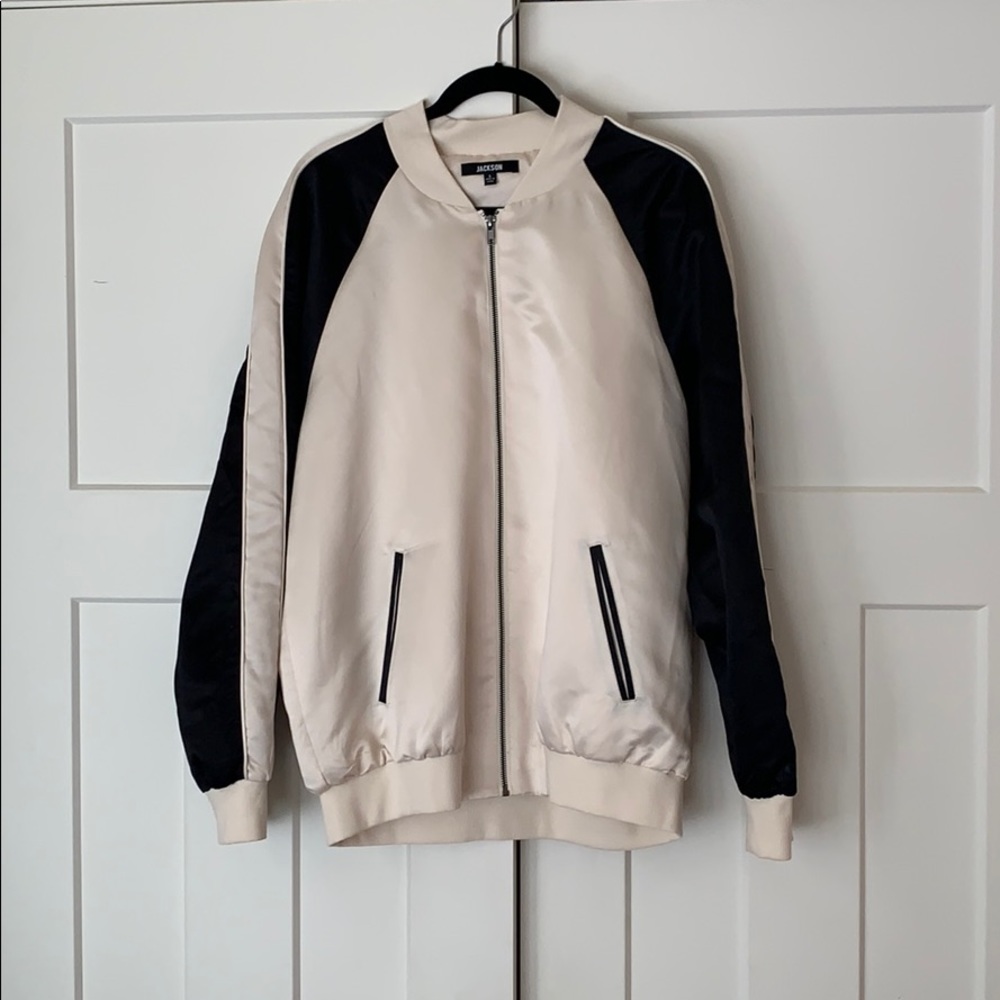 Men’s silk bomber jacket